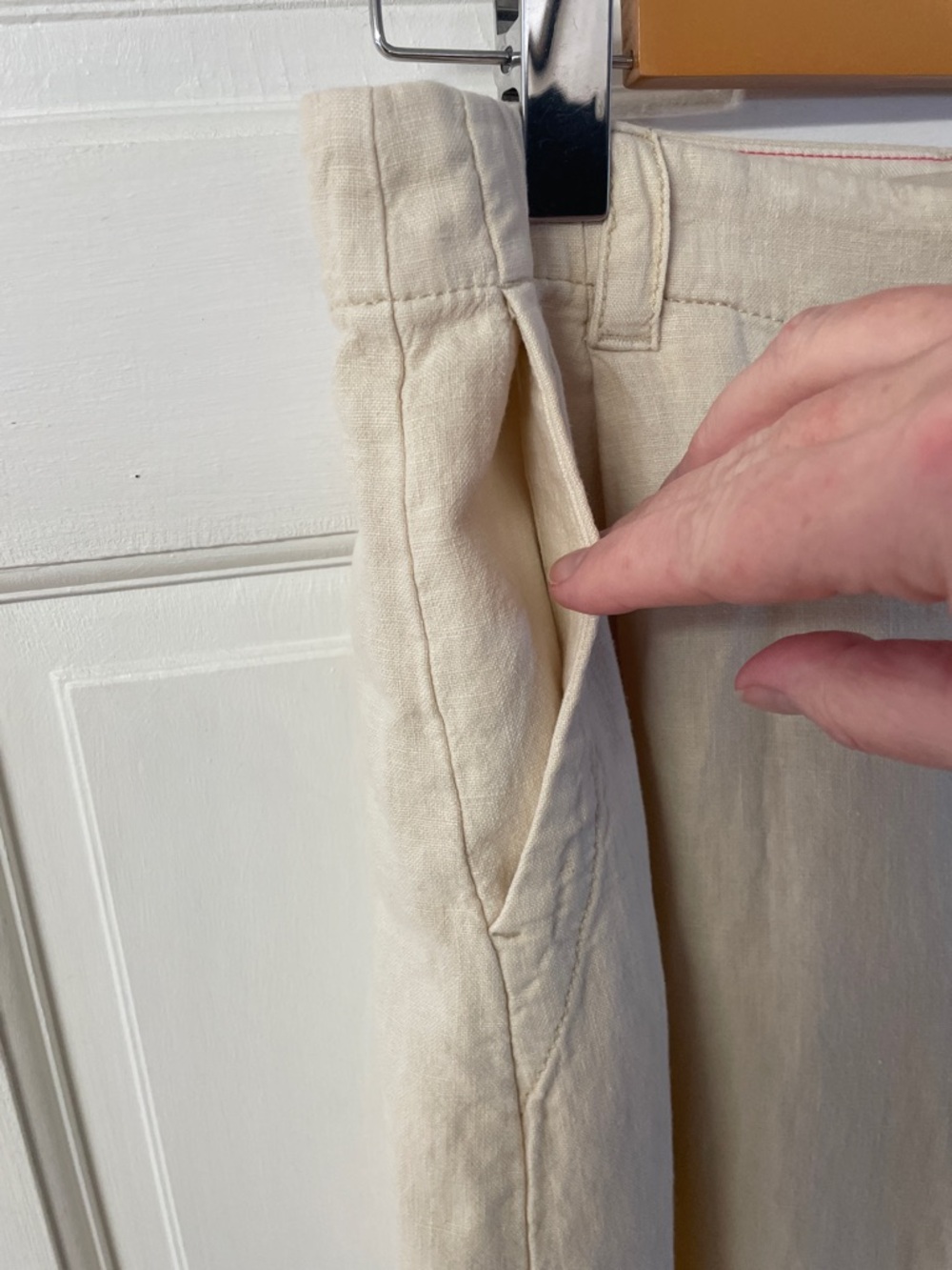Anthropologie Pilcro Cargo Culottes Linen Blend Cream shorts women’s size 0 - Picture 5 of 15